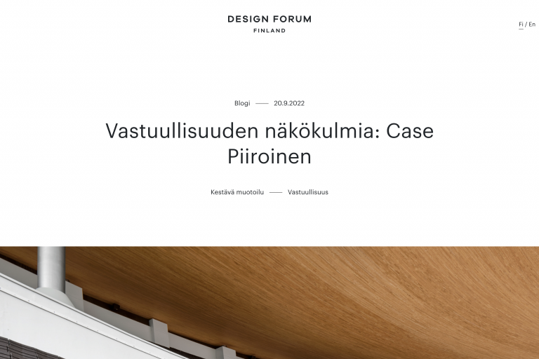 Design Forum Finland -blogi