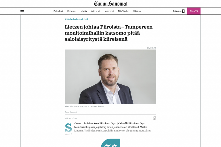 Lietzen johtaa Piiroista – Tampereen monitoimihallin katsomo pitää salolaisyritystä kiireisenä